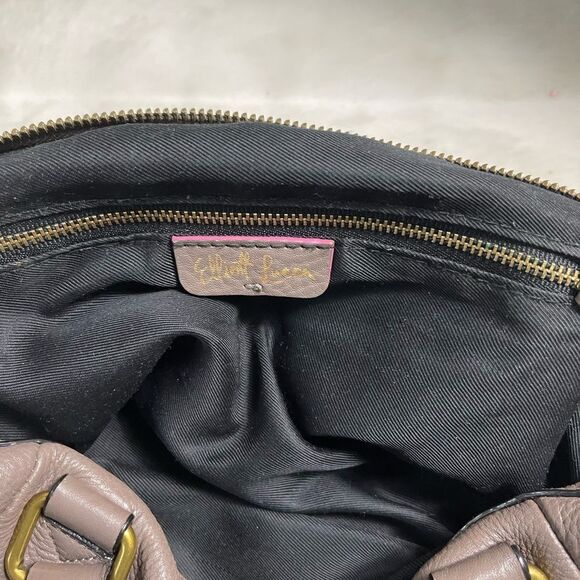 Elliott Lucca leather gray Satchel/shoulder bag with antique gold tone hardwares - Picture 10 of 15